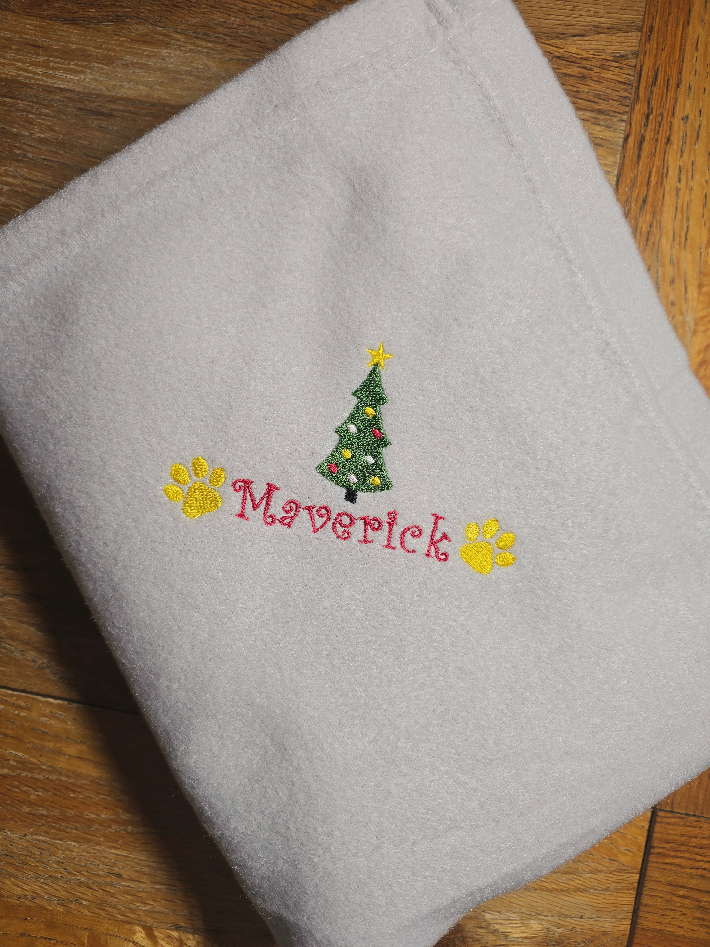 Christmas tree dog blanket