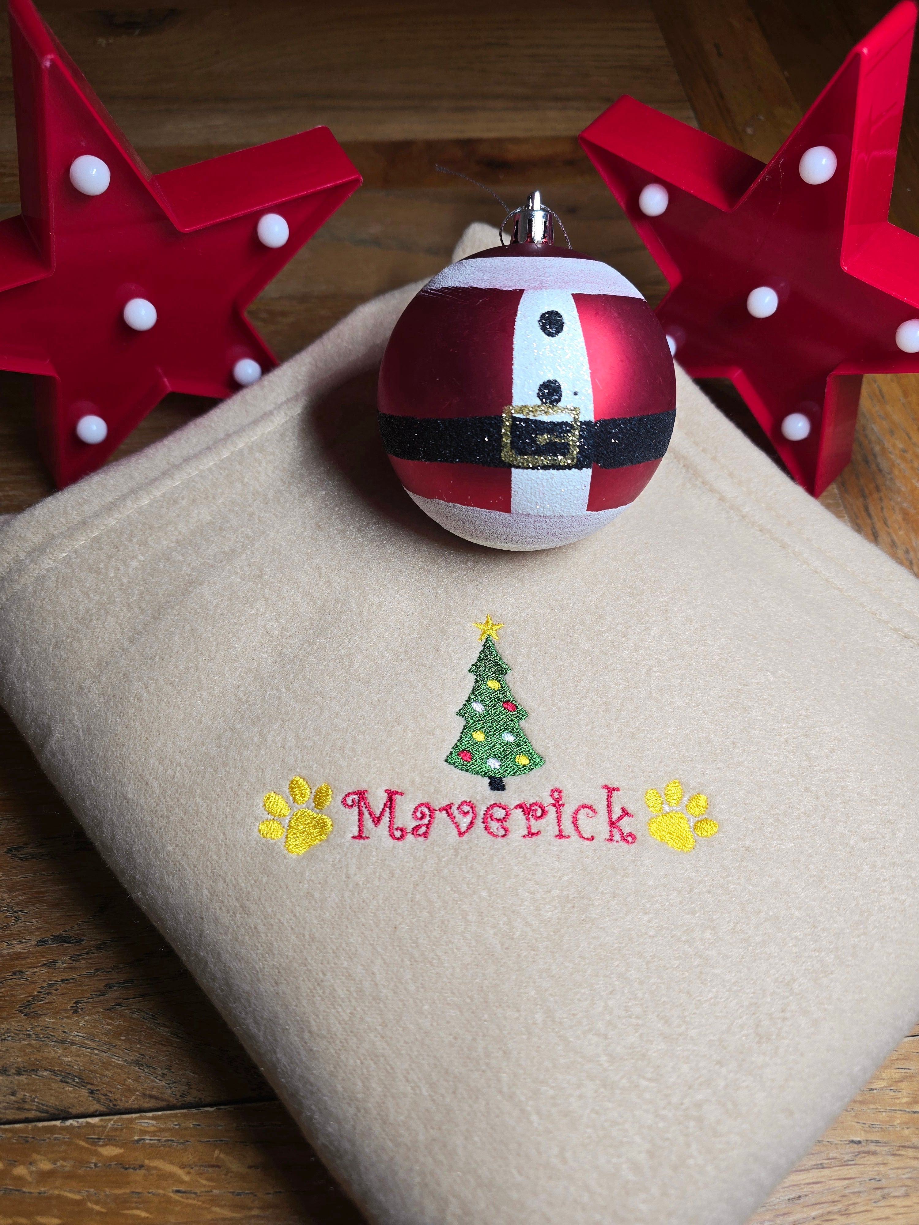 Christmas tree dog blanket