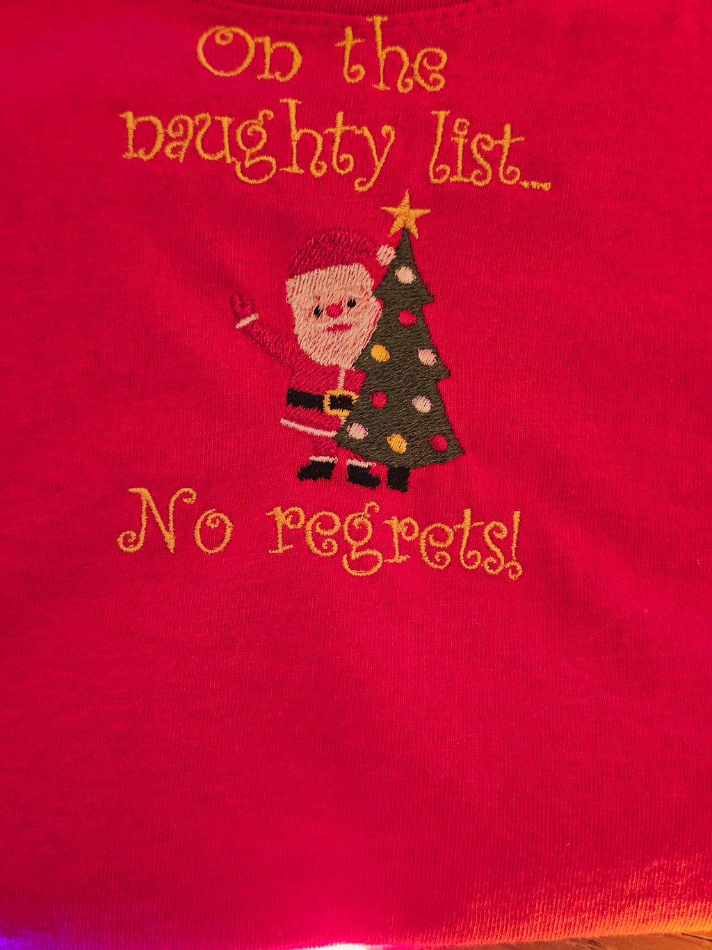 Christmas Santa Naughty List Tee