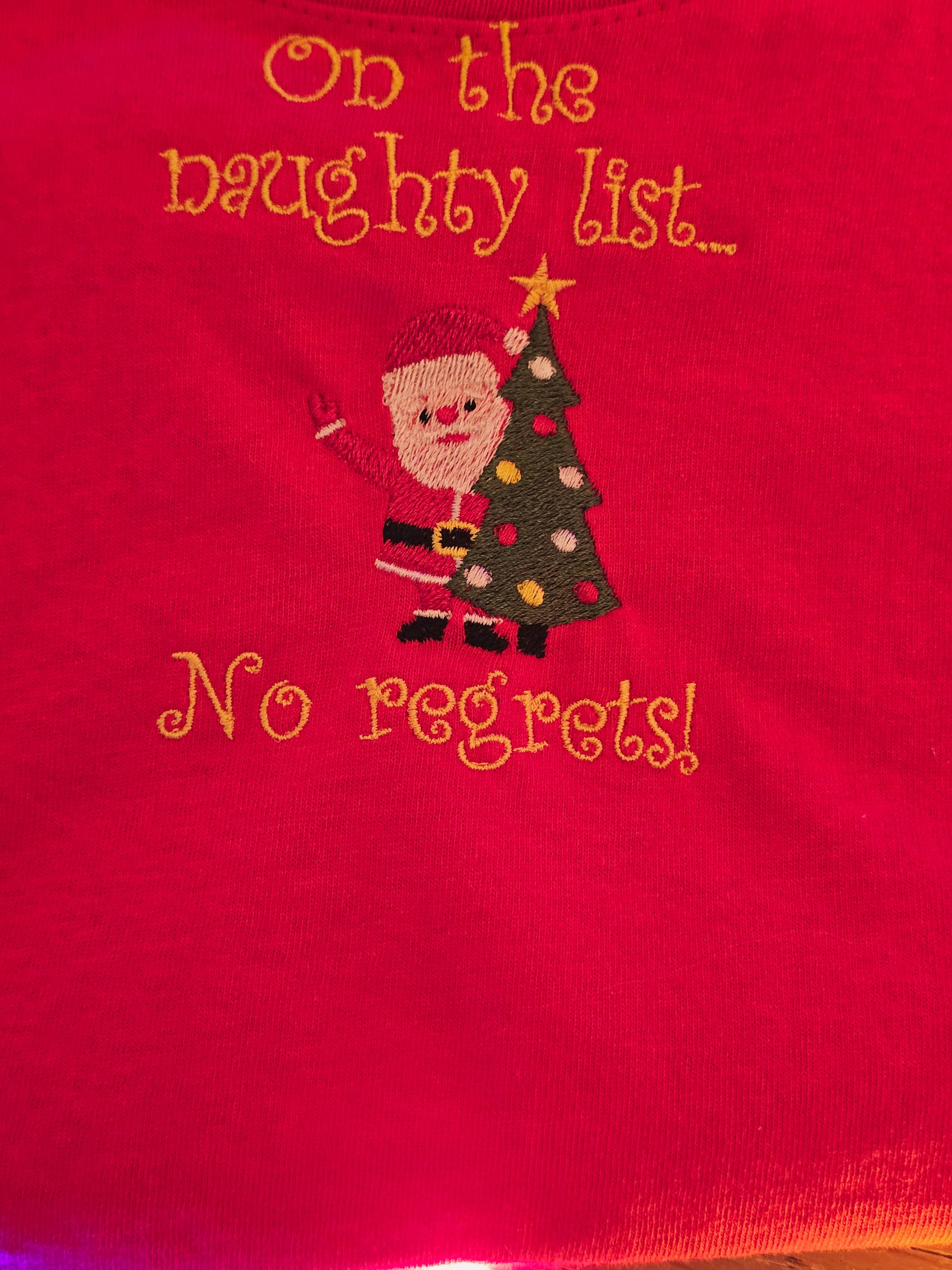 Christmas Santa Naughty List Tee