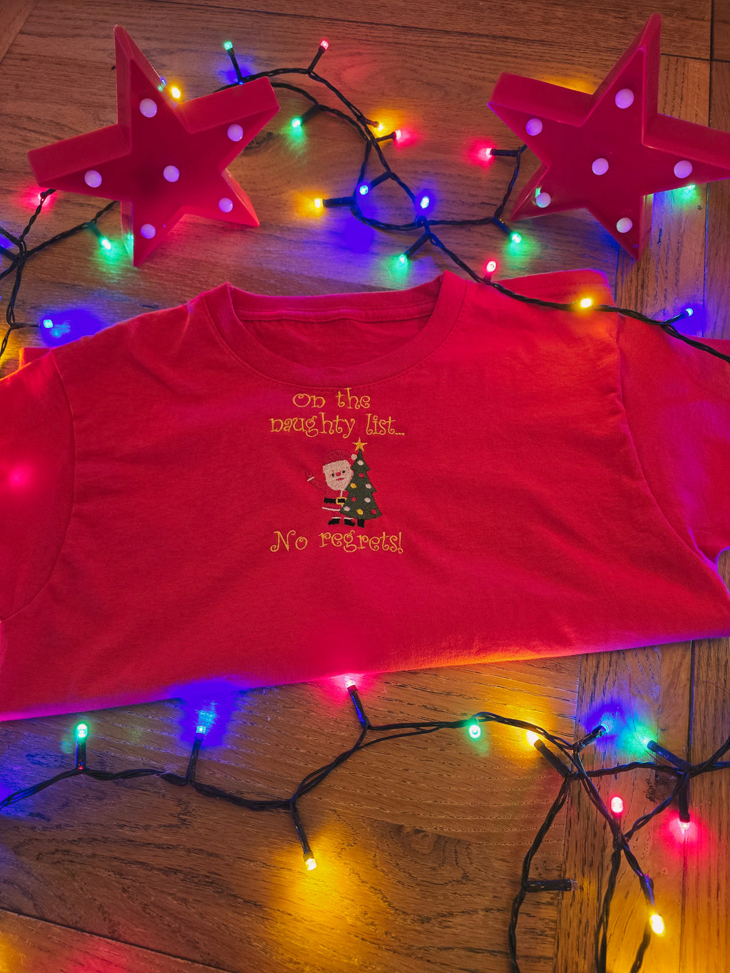 Christmas Santa Naughty List Tee